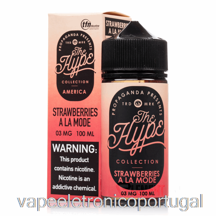 Vape Eletrônico Hype - Morangos A La Mode - E-líquidos De Propaganda - 100ml 12mg